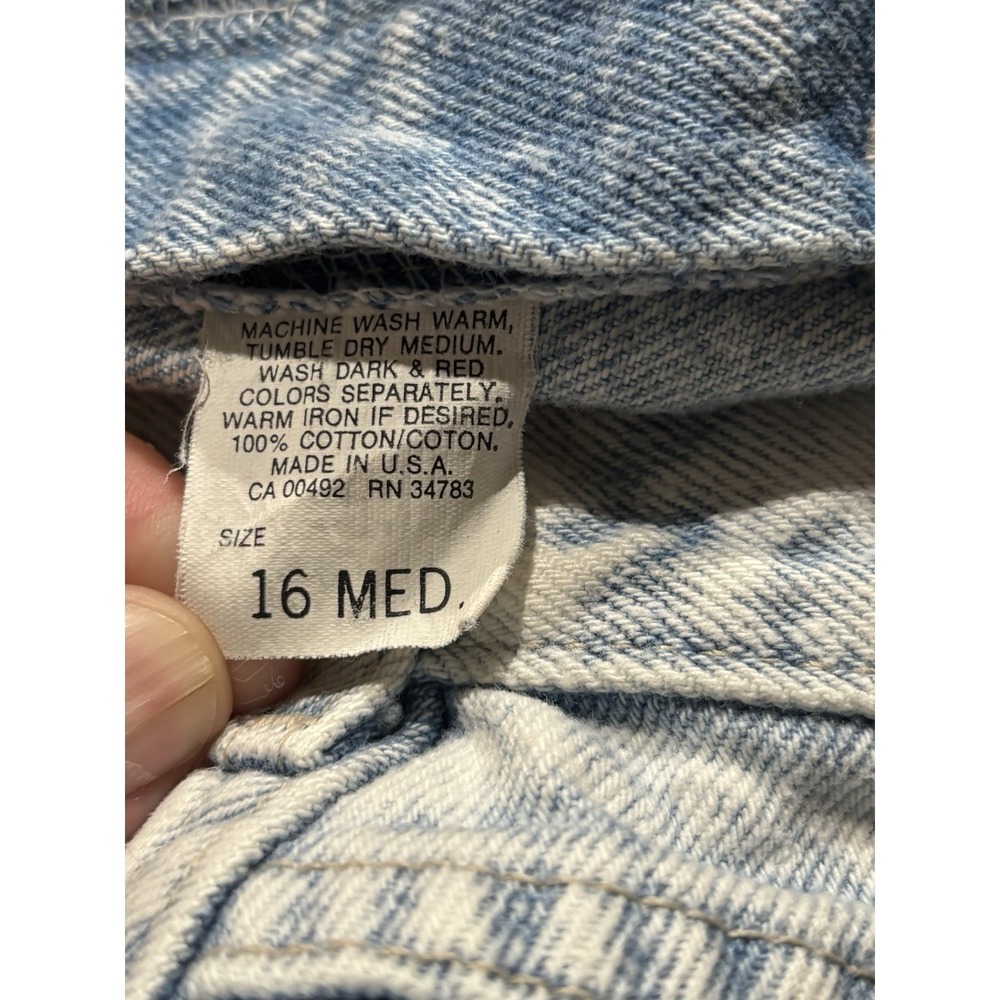 Vintage Lee Acid Washed High Waste Mom Jeans Size 16 - 30X30 Made In USA - Picture 6 of 10